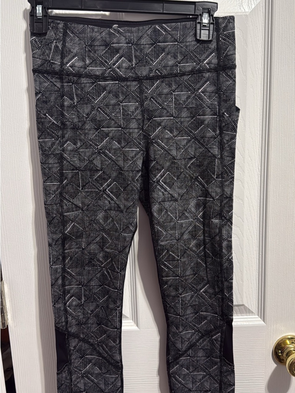 Lululemon Black Geometric Print High-Waist Leggings